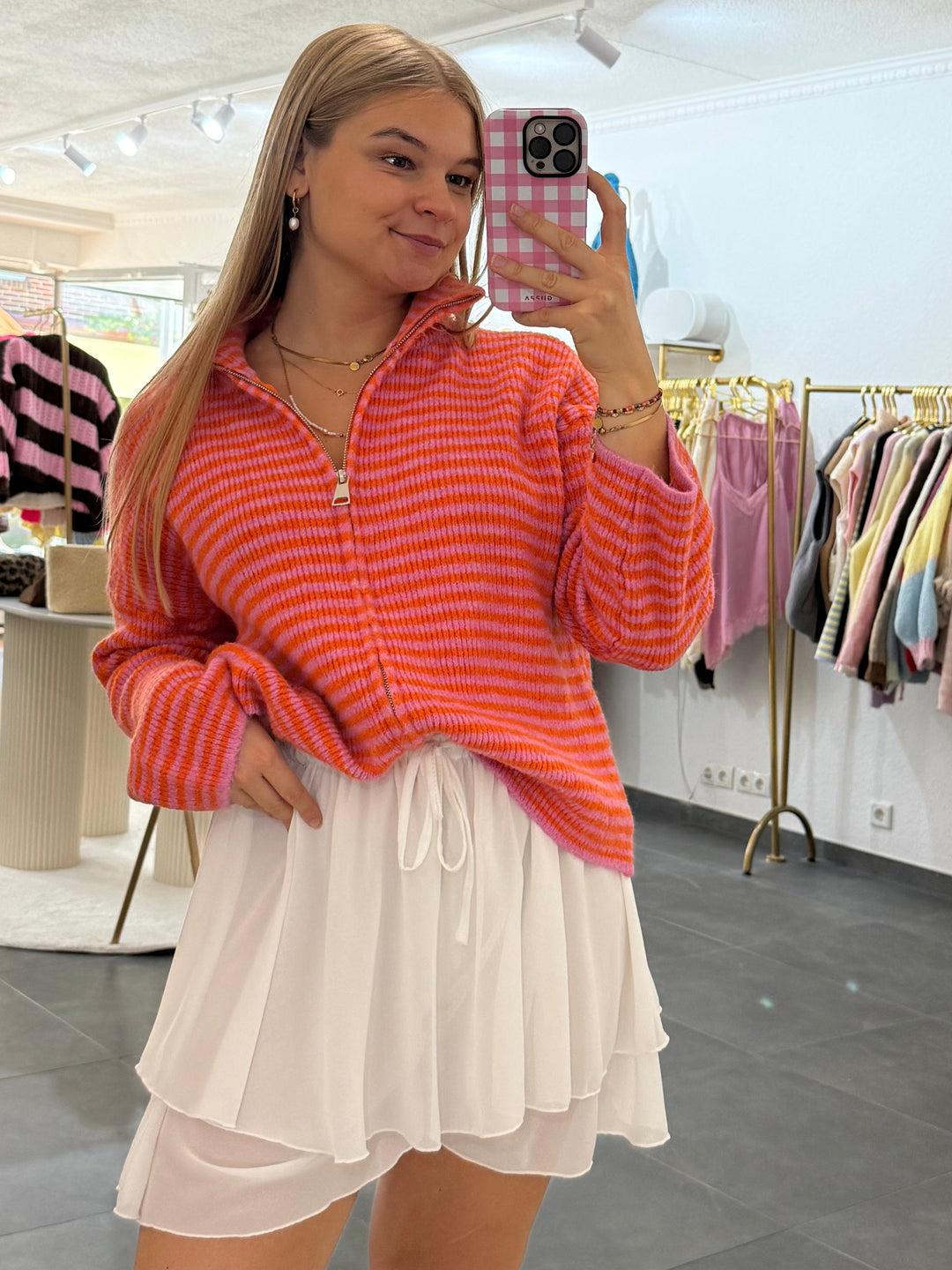 Striped Zip „Frida“