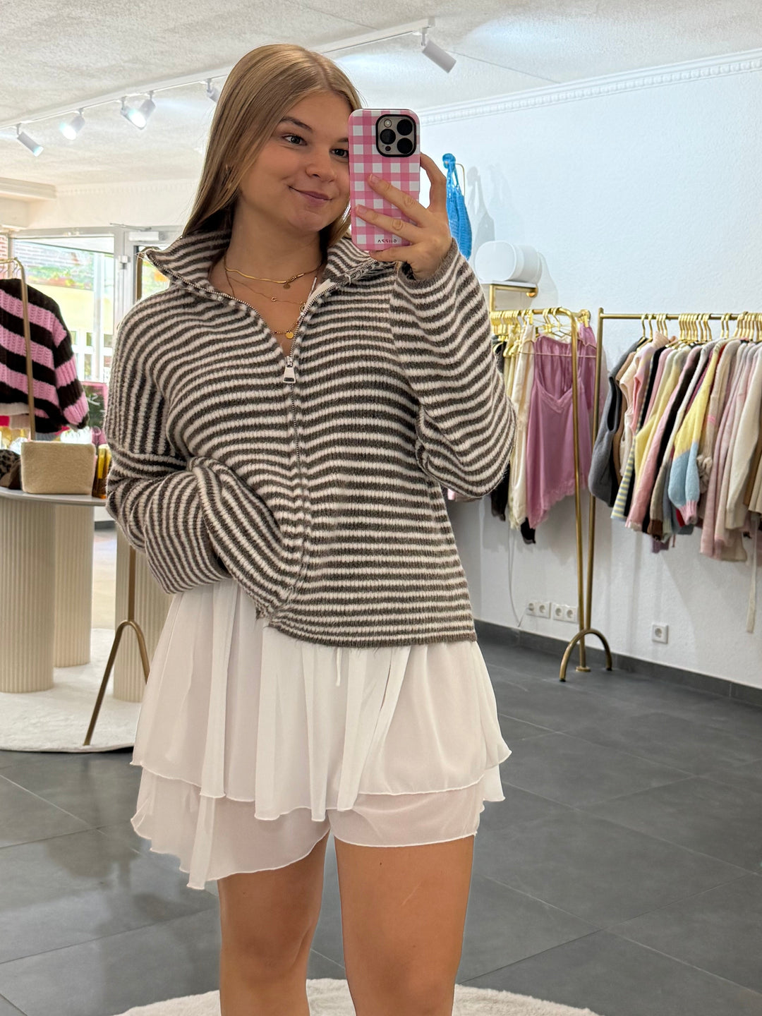 Striped Zip „Frida“