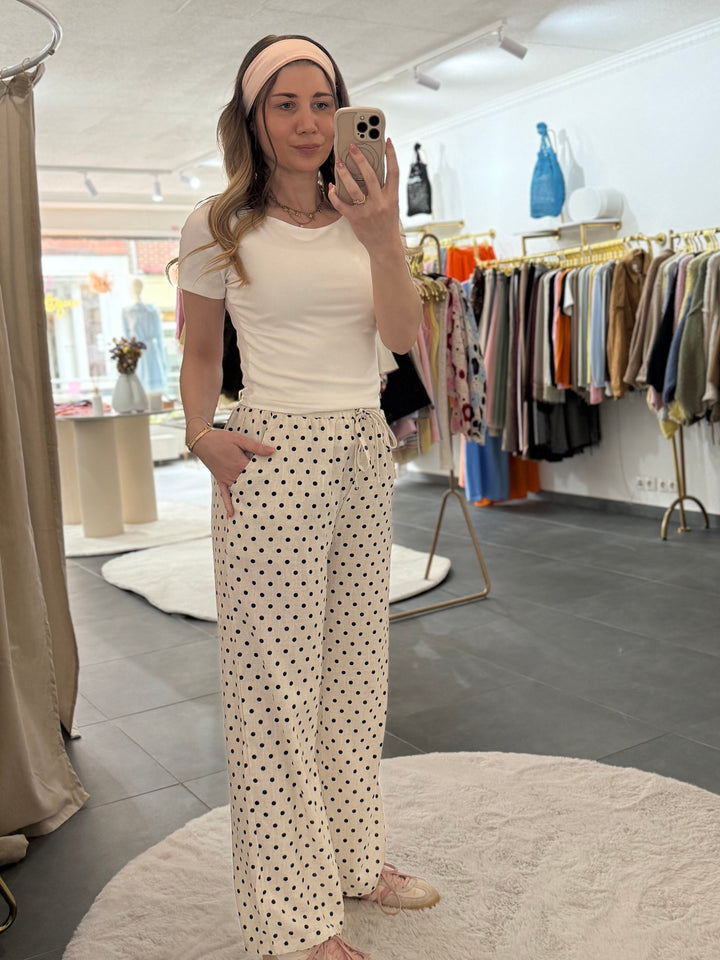 Leinenhose Punkte „Bella“