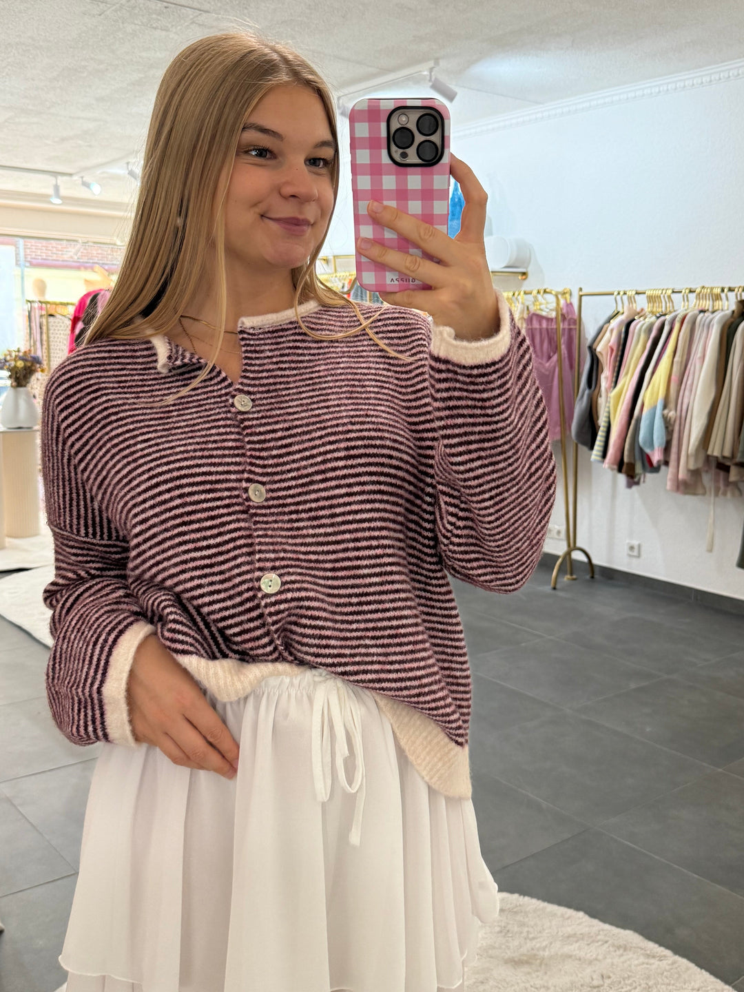 Striped Zip Knit „Lotte“