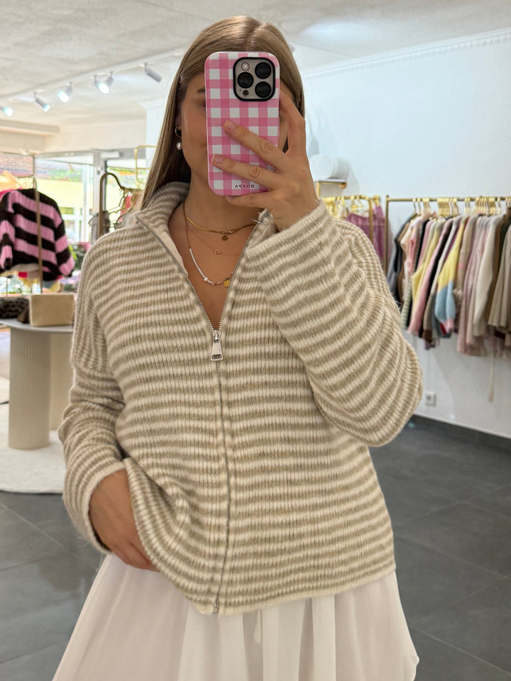 Striped Zip „Frida“