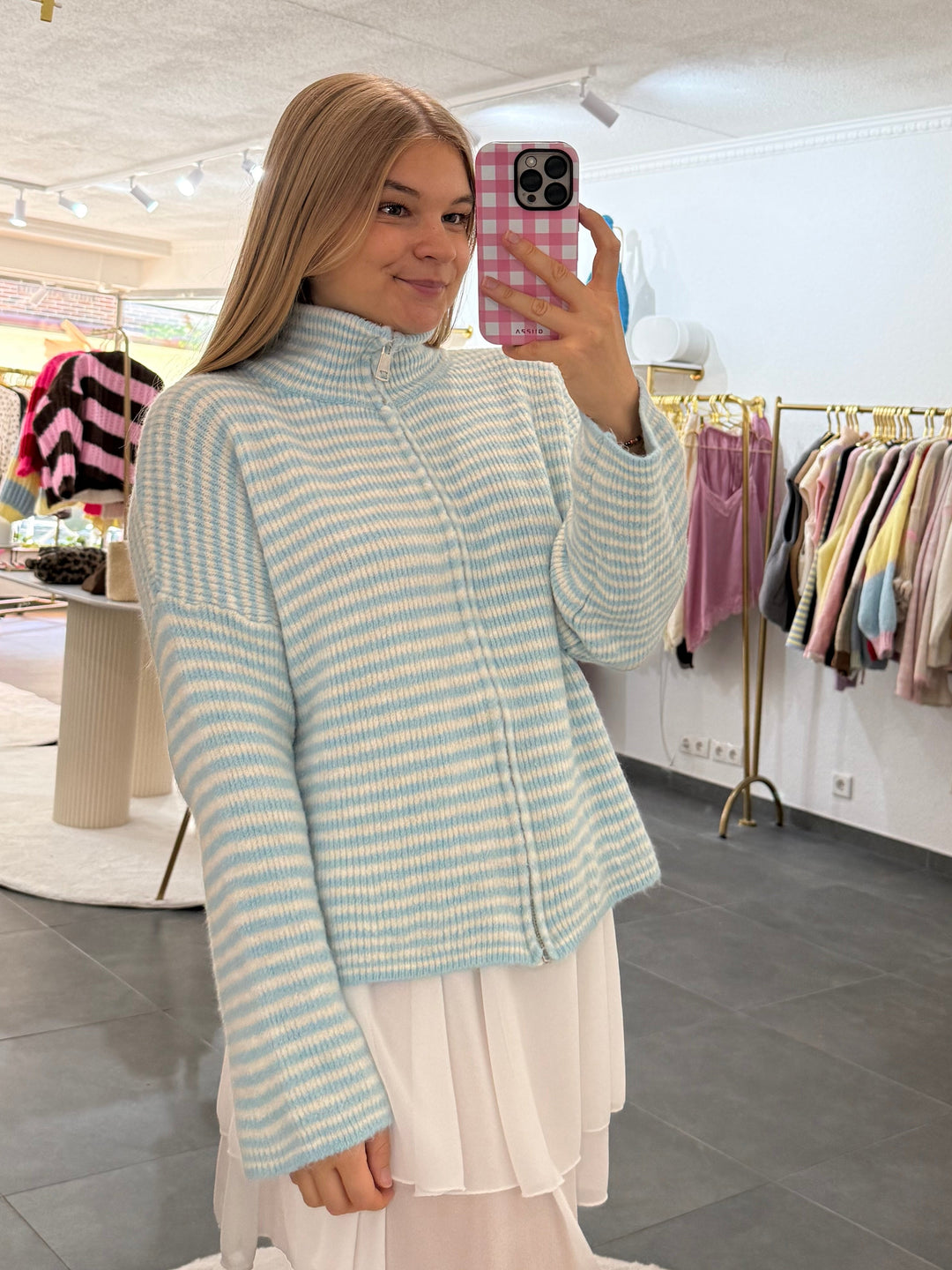 Striped Zip „Frida“