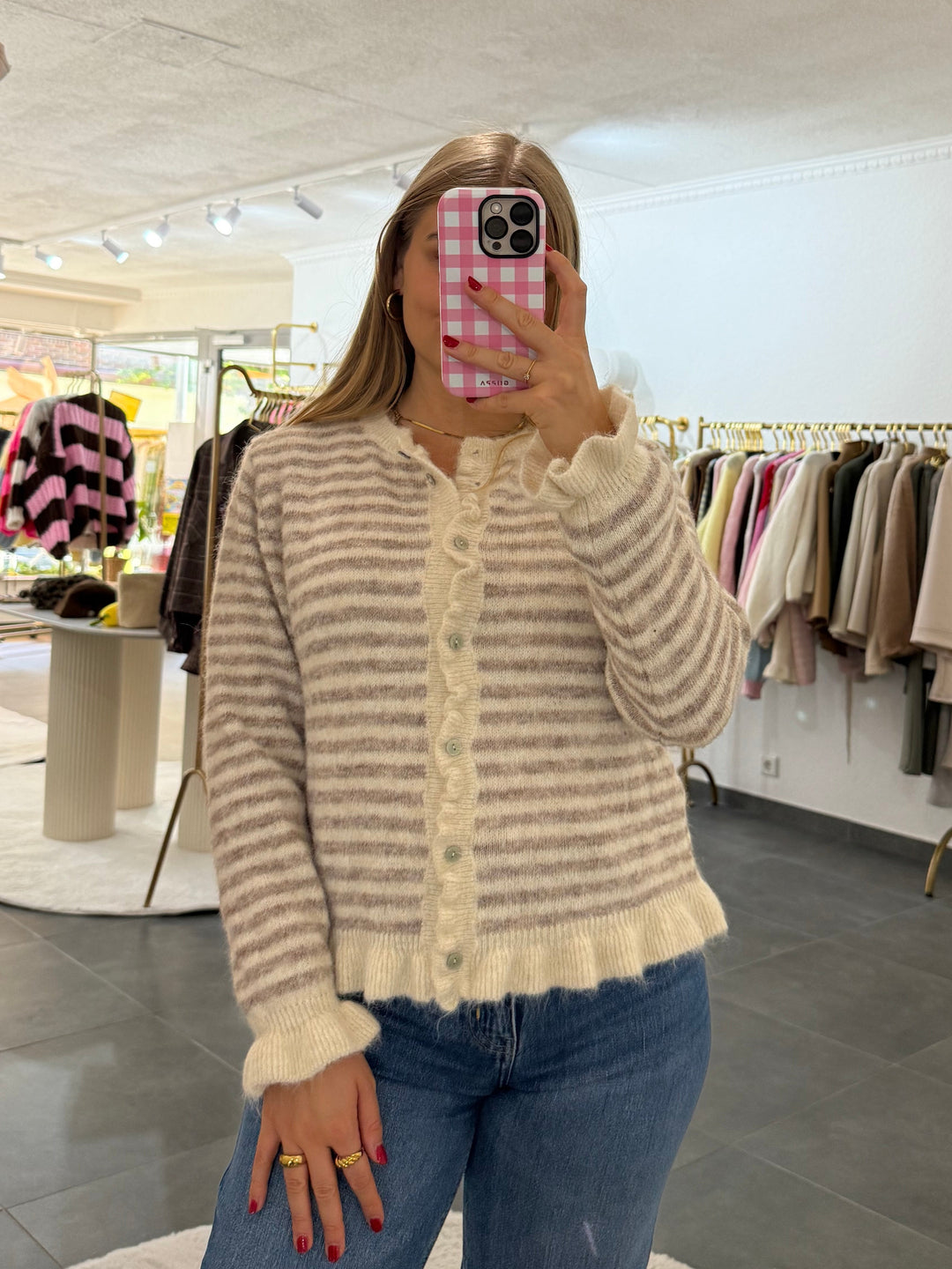 Striped Zip Knit „Magda“