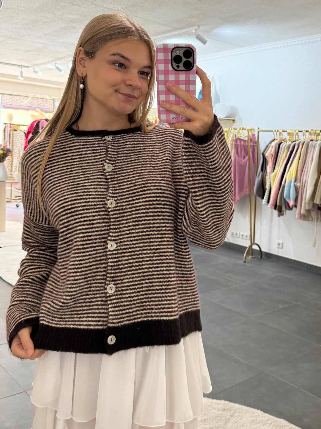 Striped Zip Knit „Lotte“