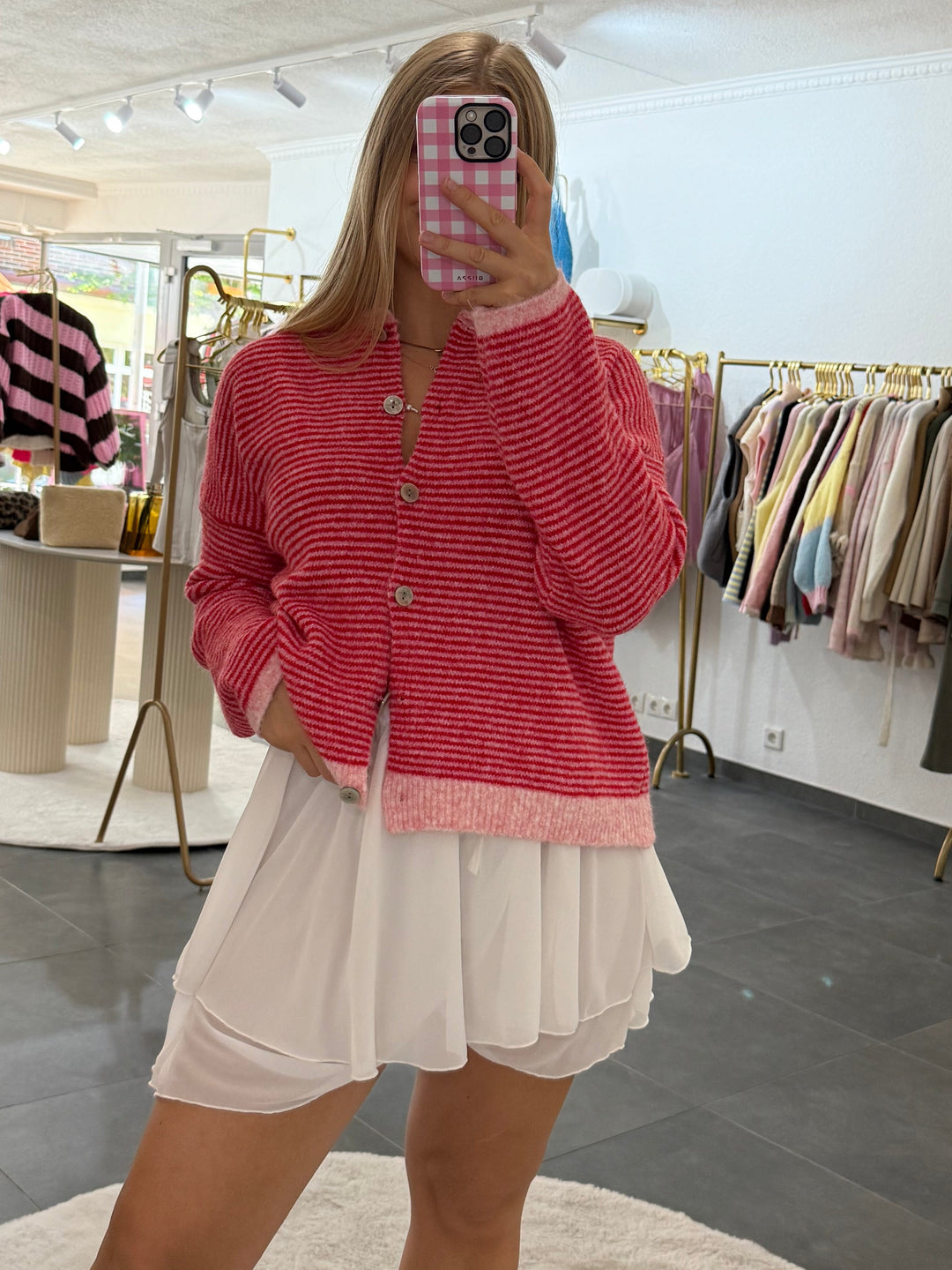 Striped Zip Knit „Lotte“
