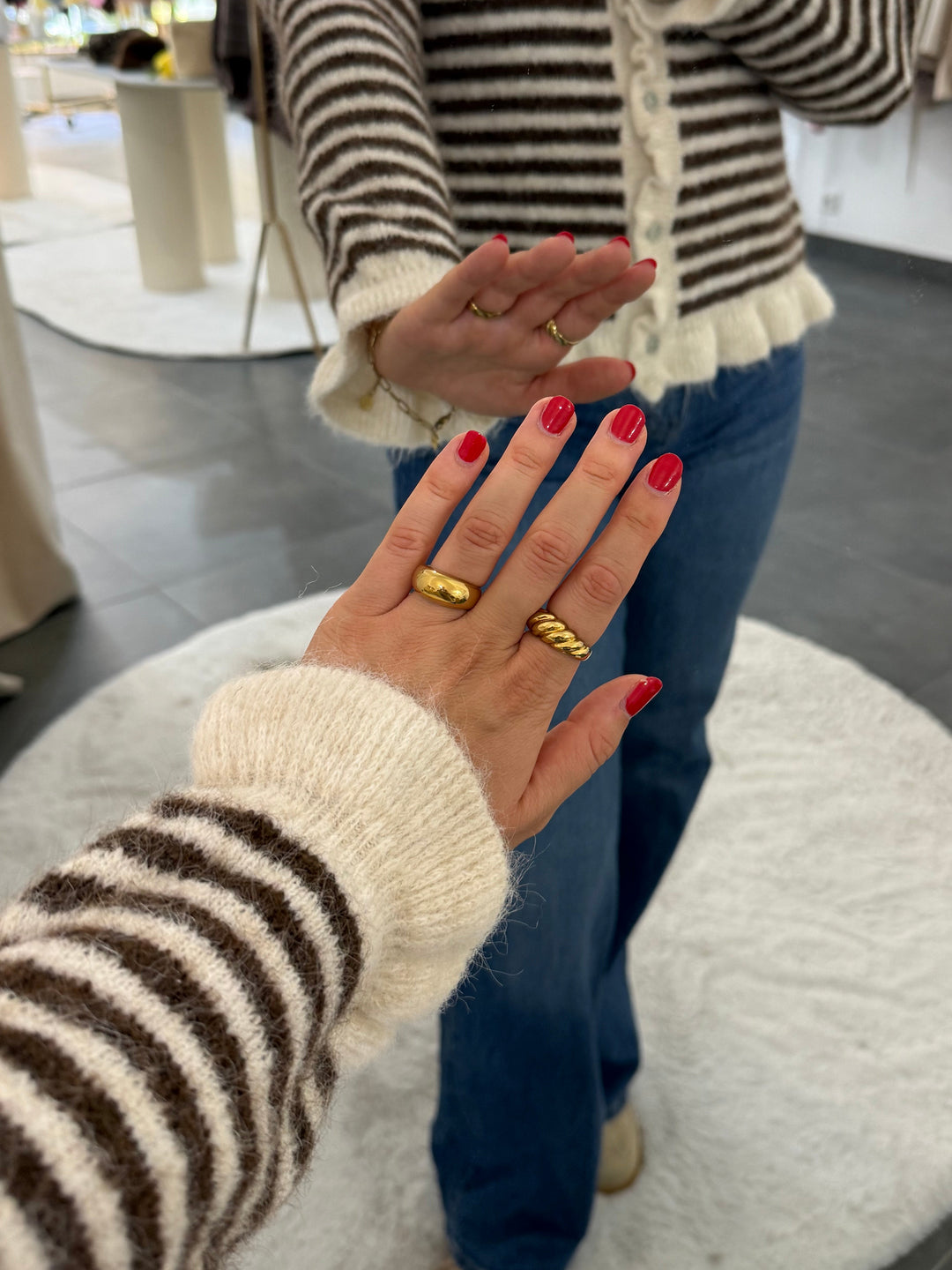 Striped Zip Knit „Magda“