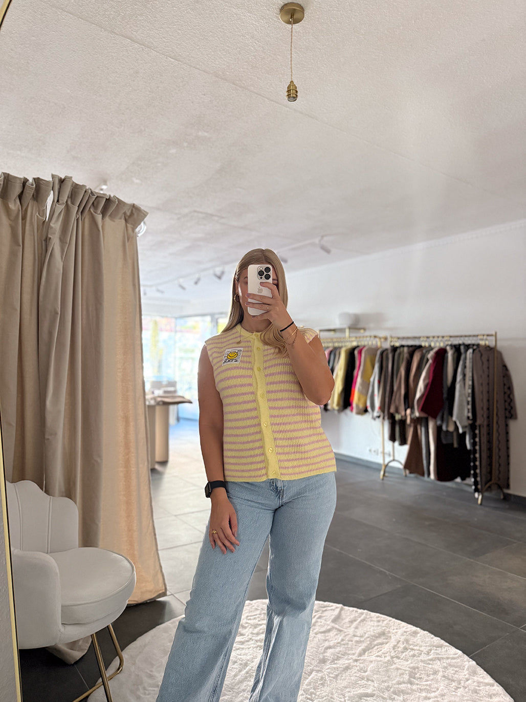 Strickweste gestreift "Alina"