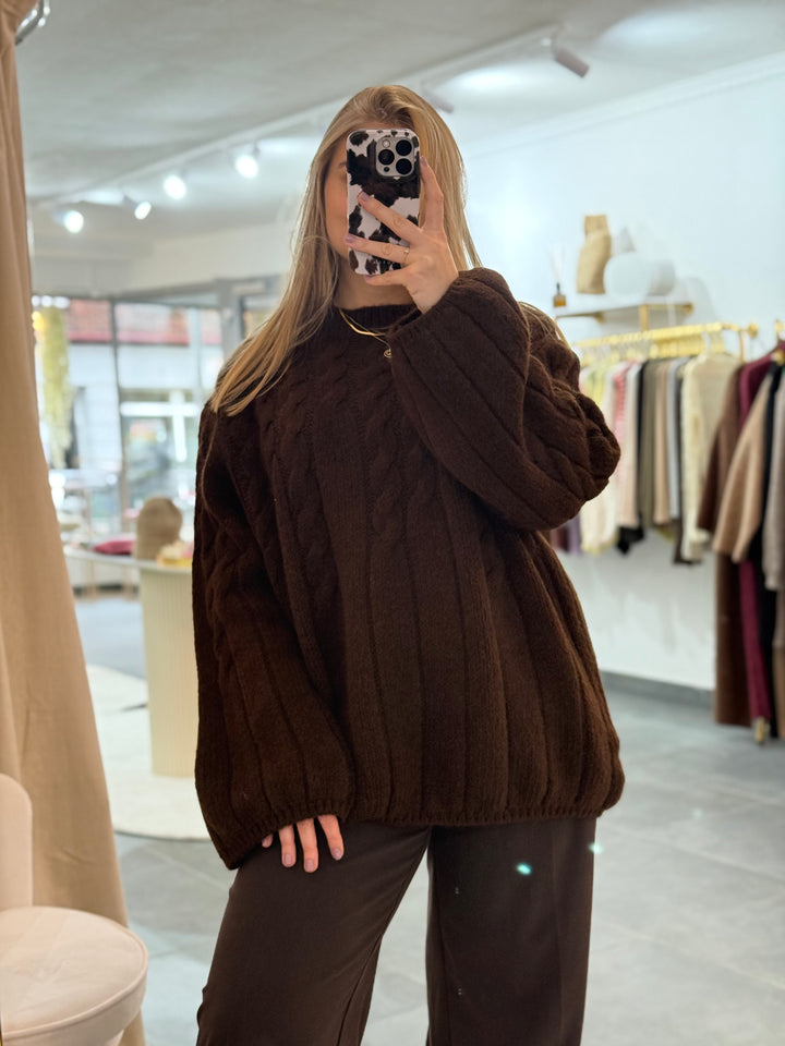 Grobstrickpullover "Lara"