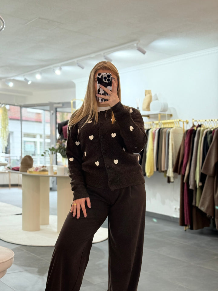 Cardigan mit Herzen "Helena"