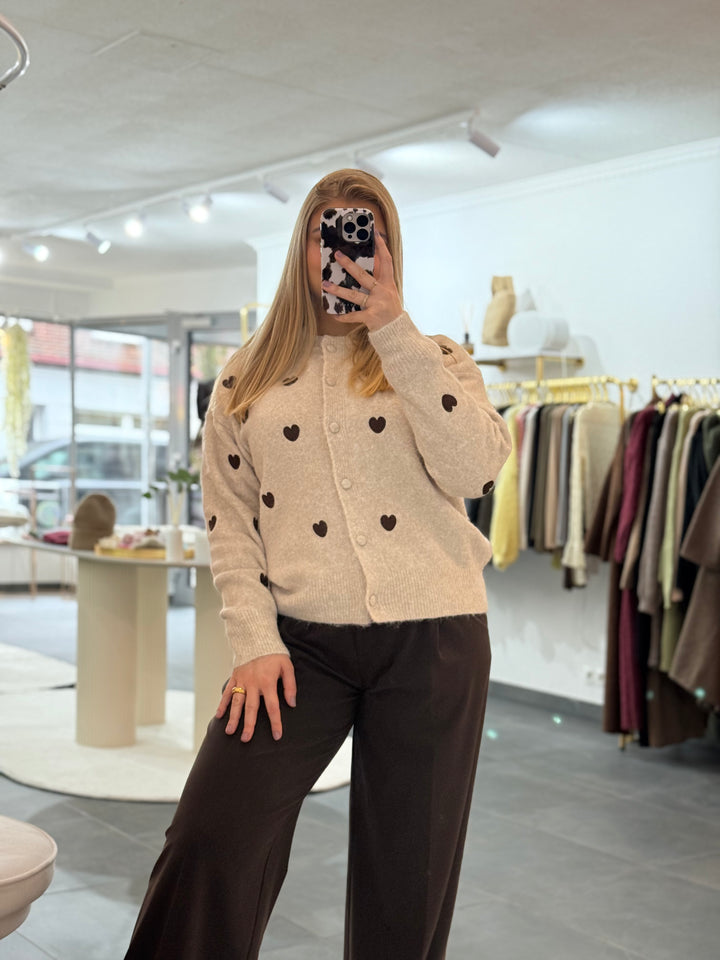 Cardigan mit Herzen "Helena"