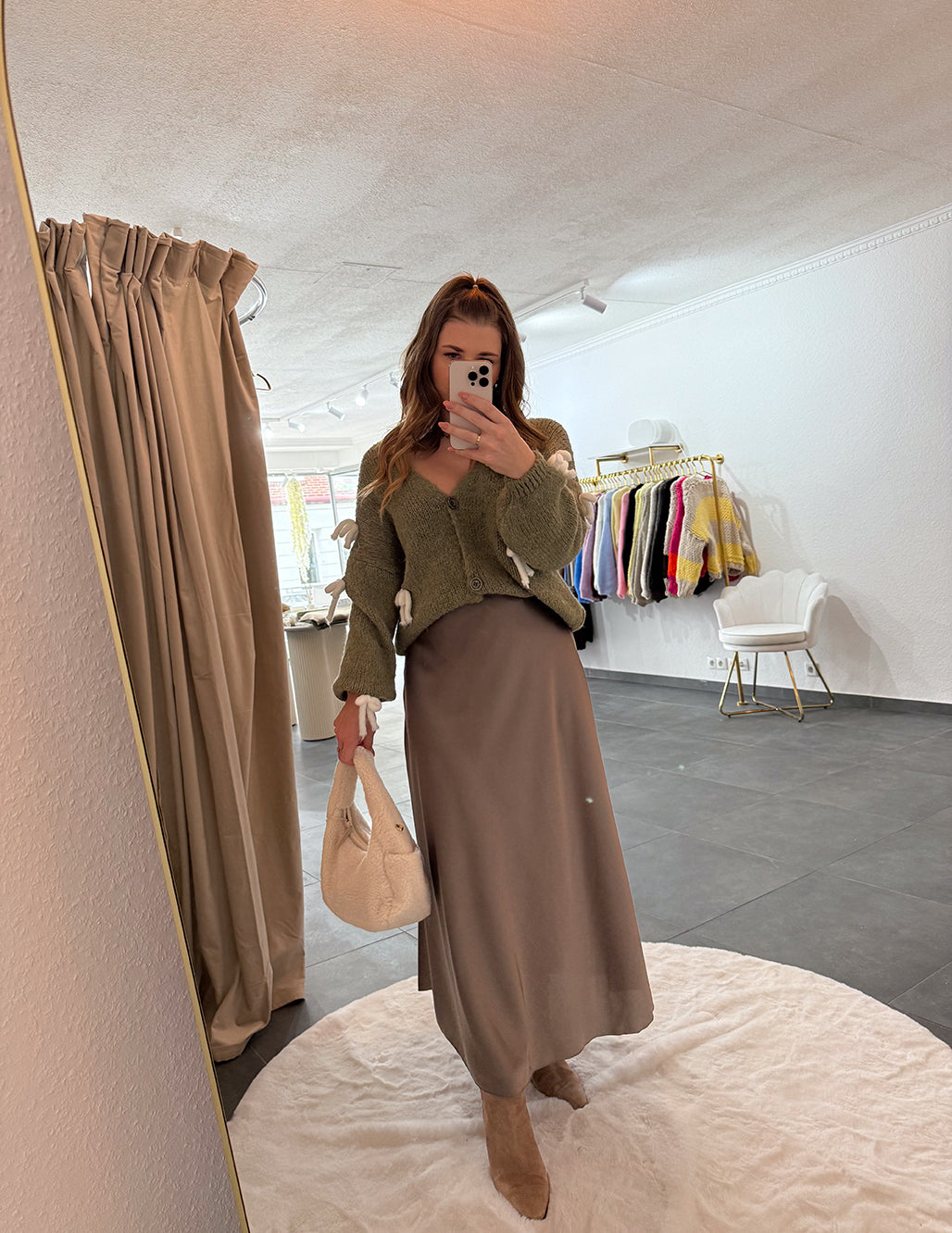 Cardigan mit weißen Schleifen "Anna"