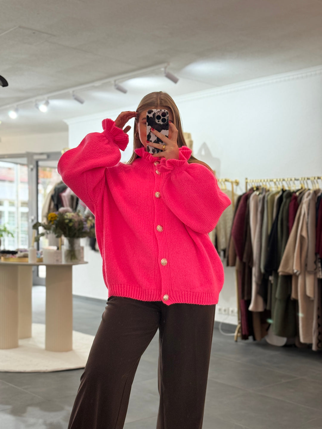 Cardigan mit Rüschen "Leonita"