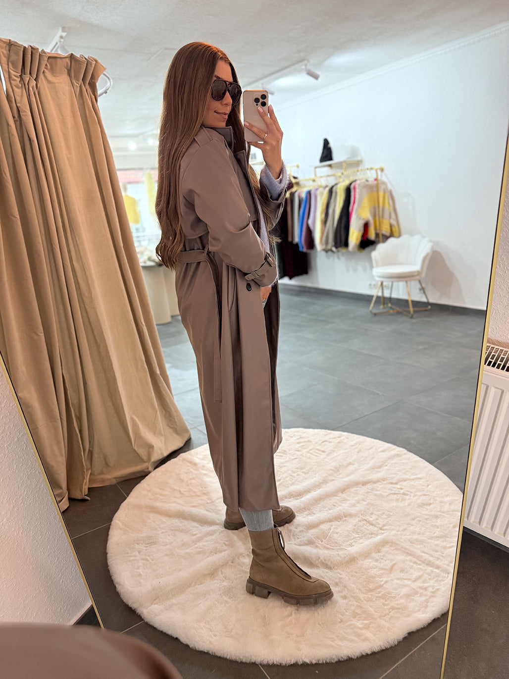 Ledertrenchcoat "Abby"