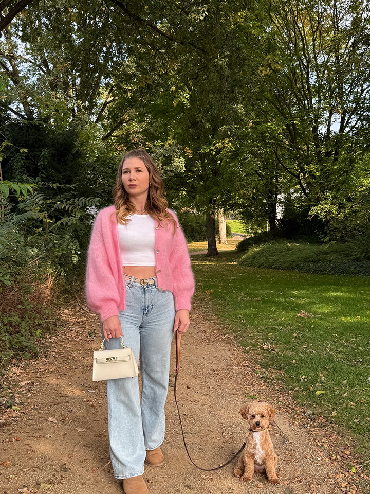 Strickjacke aus Mohairmix "Lana"