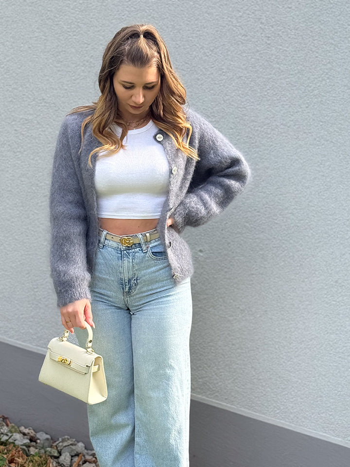 Strickjacke aus Mohairmix "Lana"