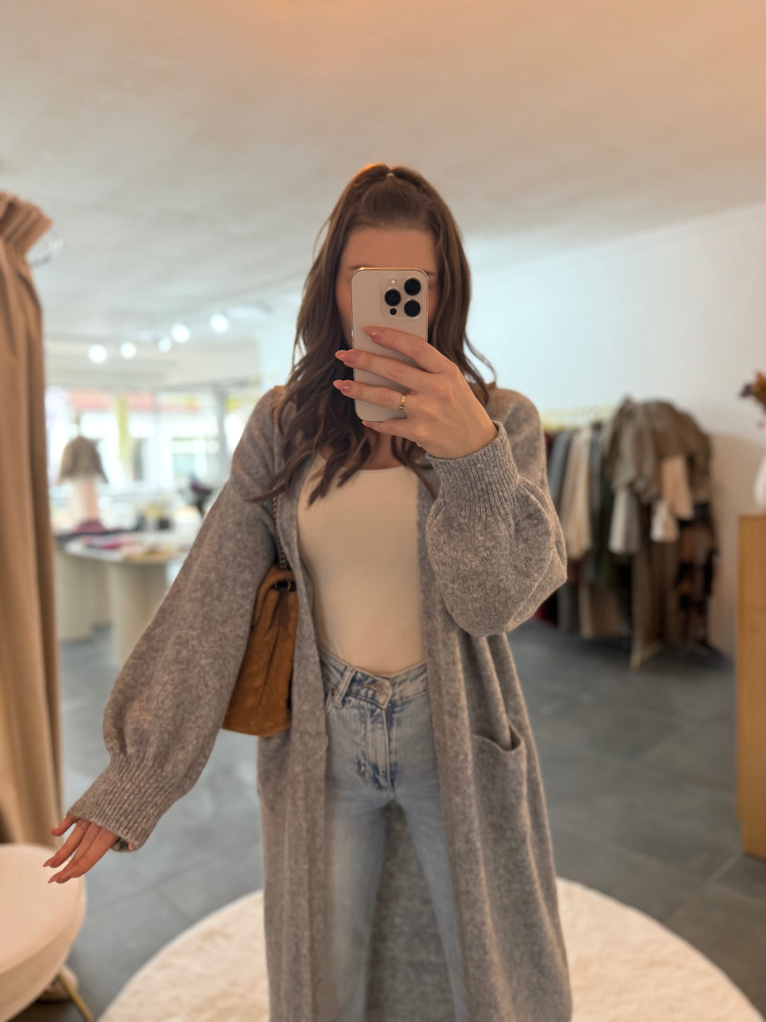 Langer Cardigan Strick "Lana"